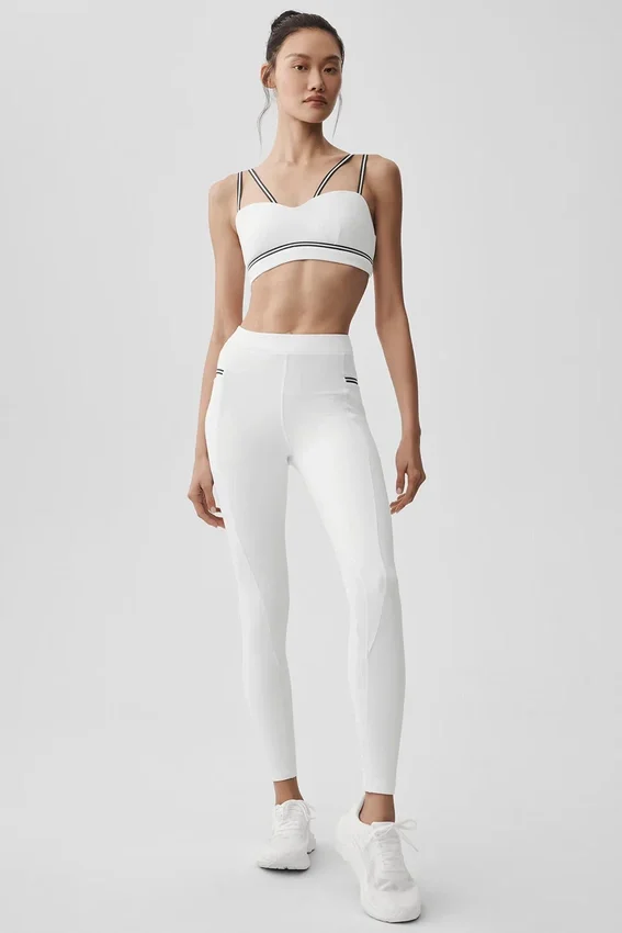 Airbrush High-Waist Fast Track Legging - Blanco/Negro