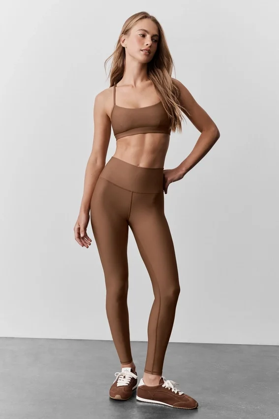 High-Waist Airlift Legging 7/8 - Marrón «Sun Kissed»