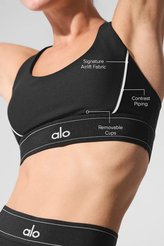 Sujetador Airlift Suit Up — Negro/Blanco