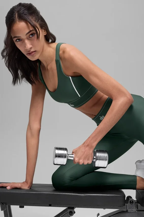 Sujetador «Airlift Suit up» - Verde trébol/Blanco