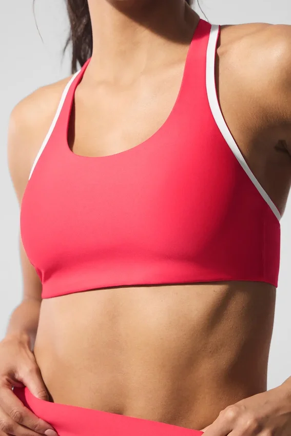 Sujetador Airlift Super Sleek Contrast - Rojo caramelo/Blanco