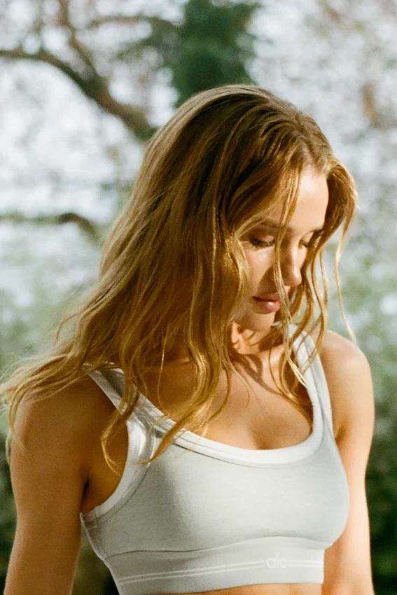 Sujetador Alosoft «Better Together» - Gris jaspeado deportivo/Blanco