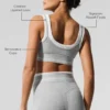 Sujetador Alosoft «Better Together» - Gris jaspeado deportivo/Blanco