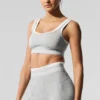 Sujetador Alosoft «Better Together» - Gris jaspeado deportivo/Blanco