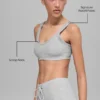 Sujetador Alosoft Center Stage - Gris jaspeado deportivo