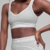 Sujetador Alosoft Heart Throb - Gris jaspeado deportivo/Blanco
