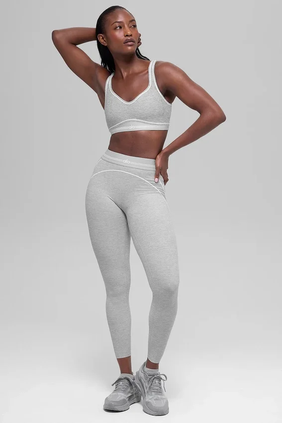 Sujetador Alosoft Heart Throb - Gris jaspeado deportivo/Blanco