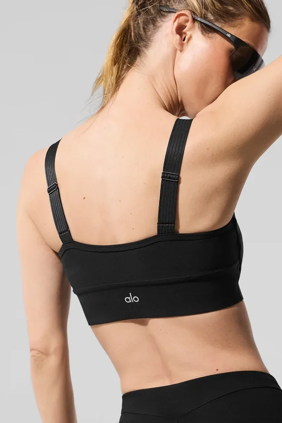 Sujetador Alosoft «Serve It Up» — Negro