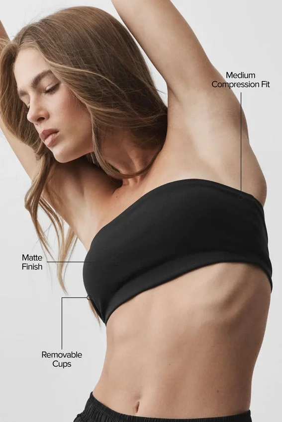 Sujetador bandeau Airbrush - Negro