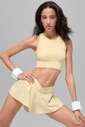 Sujetador de cuello alto Seamless Delight – Amarillo vela