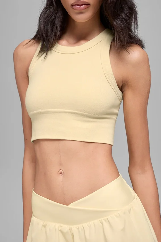Sujetador de cuello alto Seamless Delight - Amarillo vela