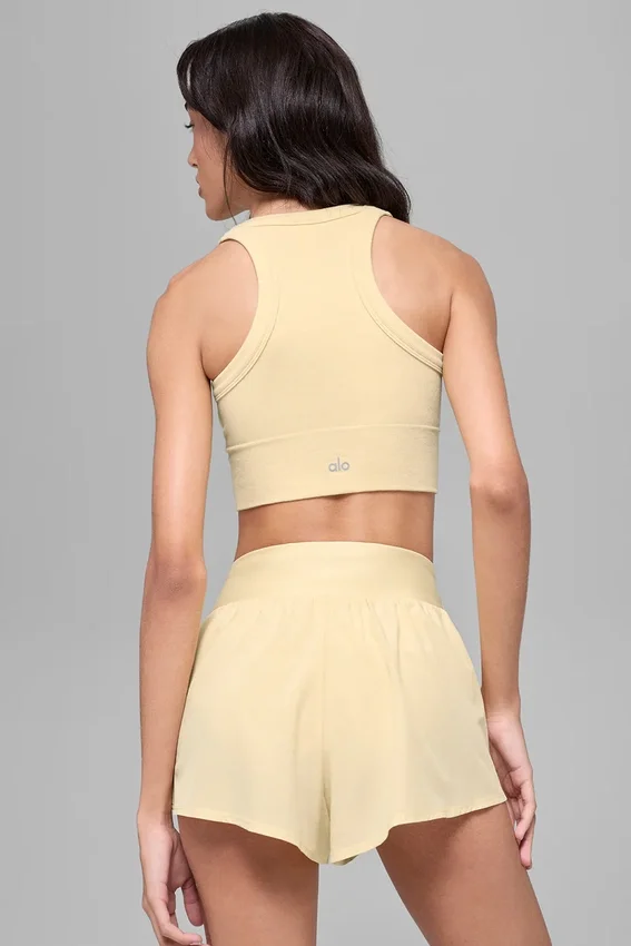 Sujetador de cuello alto Seamless Delight - Amarillo vela