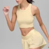 Sujetador de cuello alto Seamless Delight - Amarillo vela