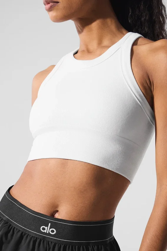 Sujetador de cuello alto Seamless Delight - Blanco