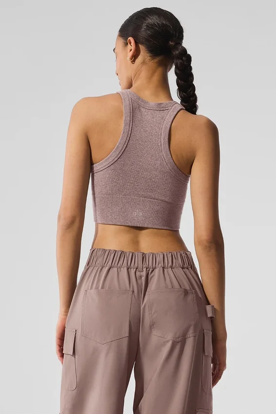 Sujetador de cuello alto Seamless Delight - Gris jaspeado