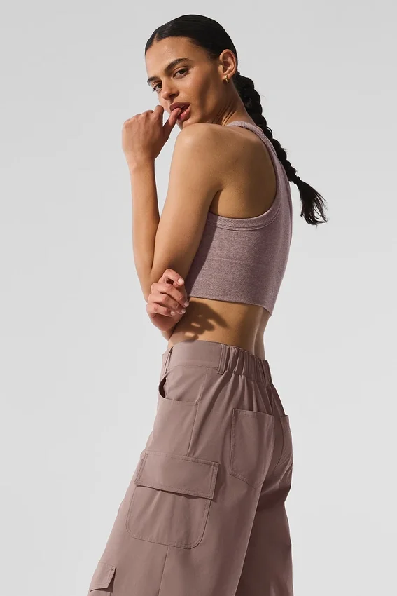 Sujetador de cuello alto Seamless Delight - Gris jaspeado