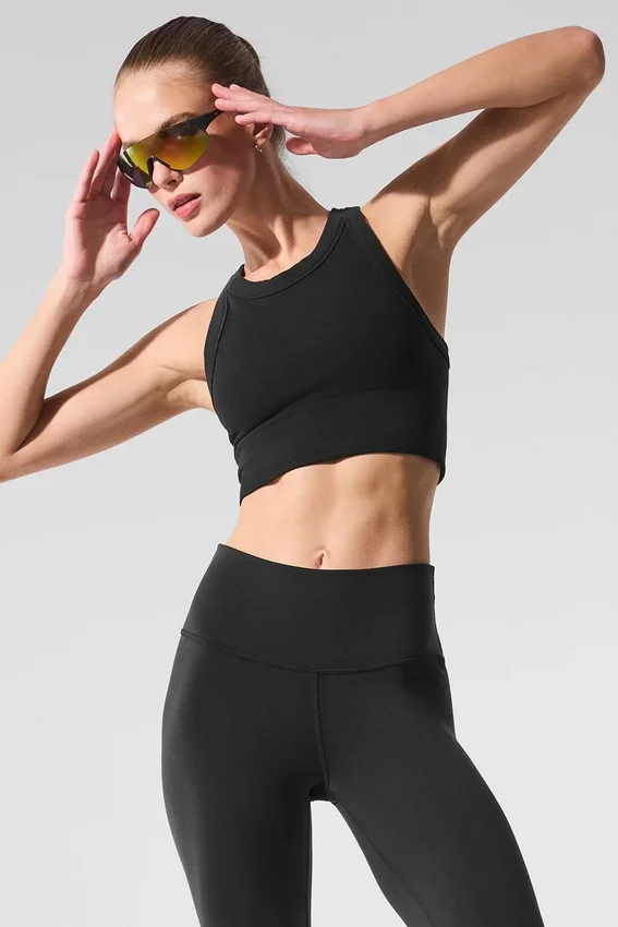 Sujetador de cuello alto Seamless Delight - Negro