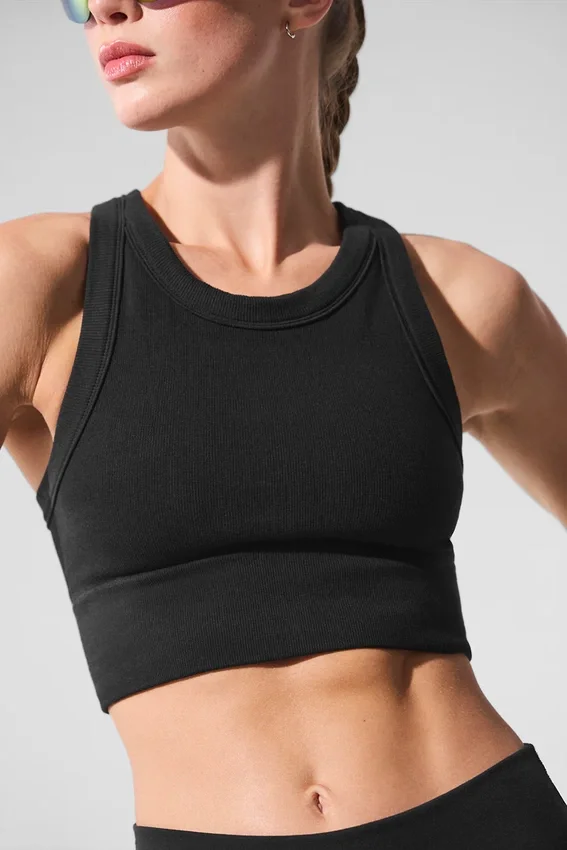 Sujetador de cuello alto Seamless Delight - Negro