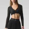 Sujetador de manga larga Airlift Mesh Divine - Negro