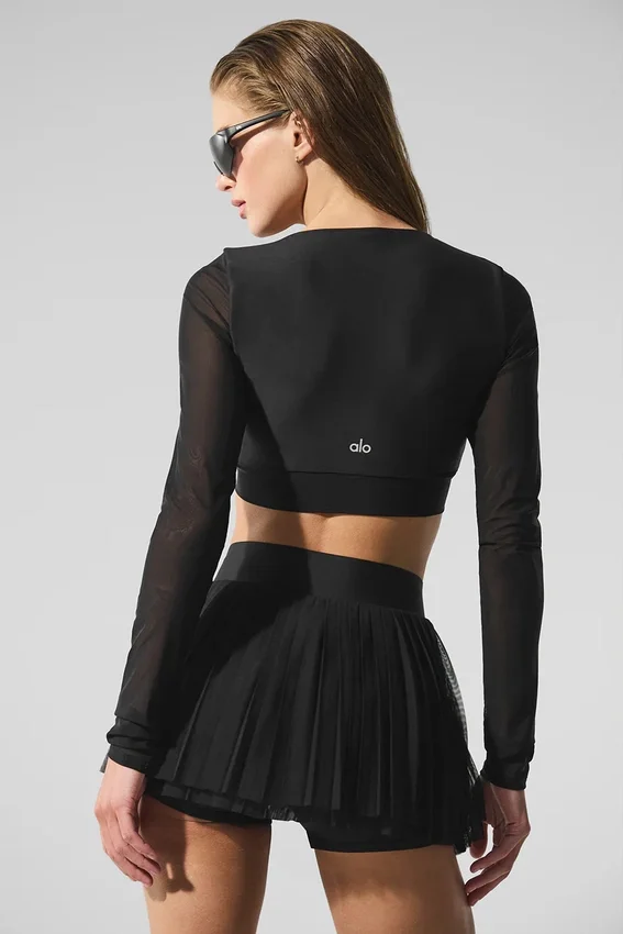 Sujetador de manga larga Airlift Mesh Divine - Negro