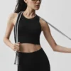 Sujetador «Delight» de modal sin costuras con cuello alto y relieve - Negro