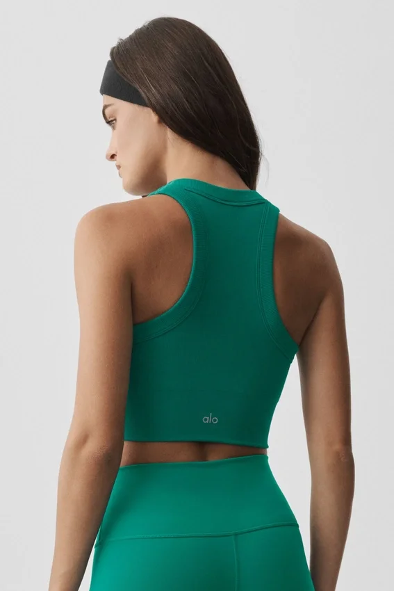 Sujetador «Delight» de modal sin costuras, con cuello alto y tejido acanalado - Emerald Isle