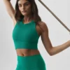 Sujetador «Delight» de modal sin costuras, con cuello alto y tejido acanalado - Emerald Isle