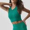 Sujetador «Delight» de modal sin costuras, con cuello alto y tejido acanalado - Emerald Isle