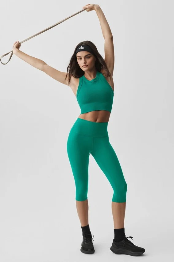 Sujetador «Delight» de modal sin costuras, con cuello alto y tejido acanalado - Emerald Isle
