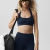 Sujetador halter Alo Softsculpt «Feel the Heat» - Azul marino