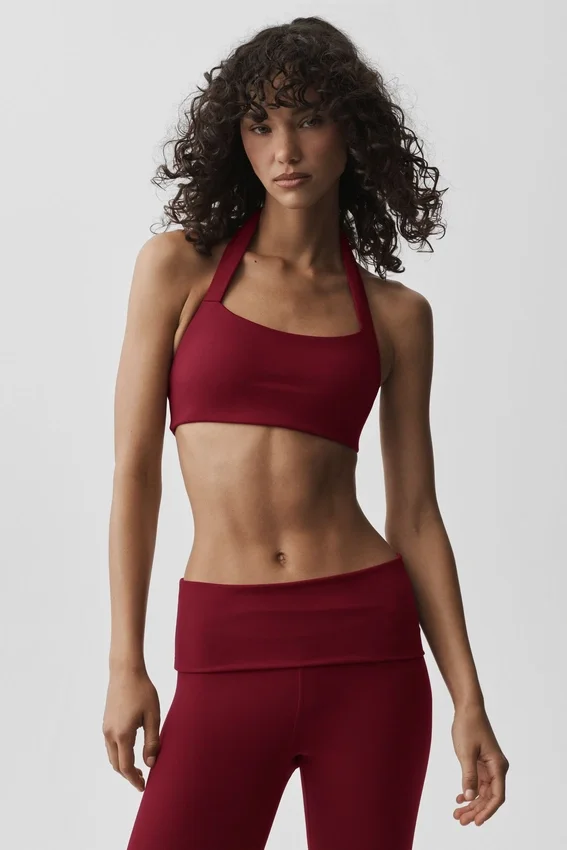 Sujetador halter Alo Softsculpt «Feel the Heat» - Rojo «Summer Romance»