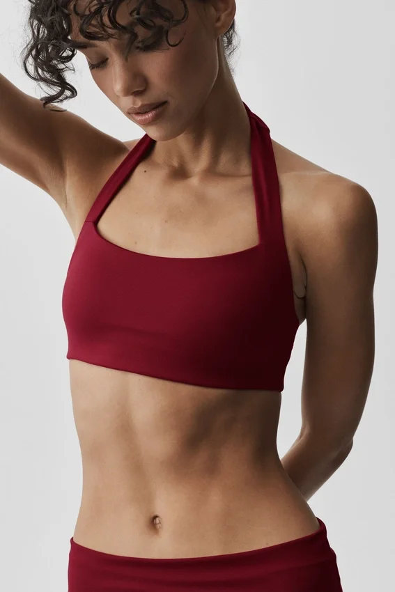 Sujetador halter Alo Softsculpt «Feel the Heat» - Rojo «Summer Romance»