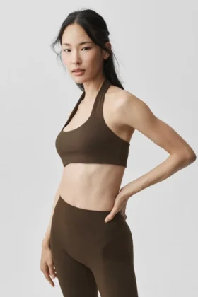 Sujetador halter «Feel the Heat» de Alo Softsculpt - Espresso