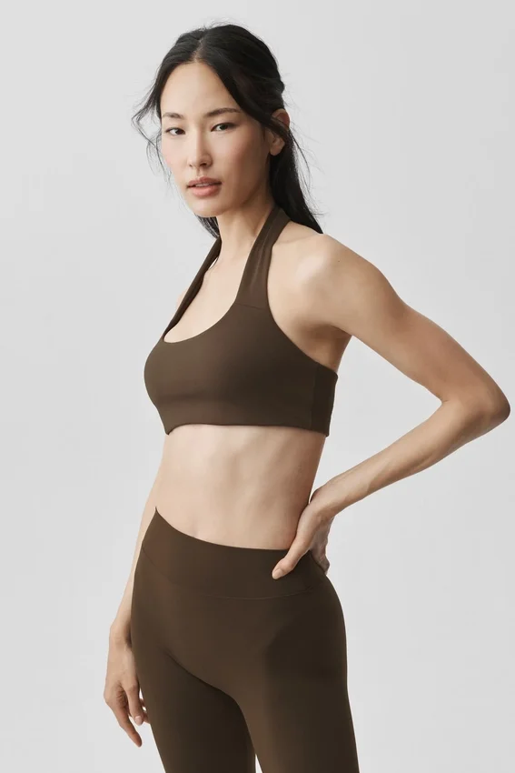 Sujetador halter «Feel the Heat» de Alo Softsculpt - Espresso