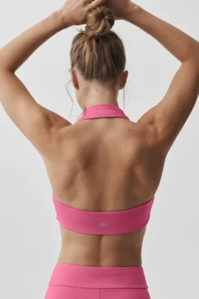 Sujetador halter «Feel the Heat» de Alo Softsculpt – Rosa paraíso