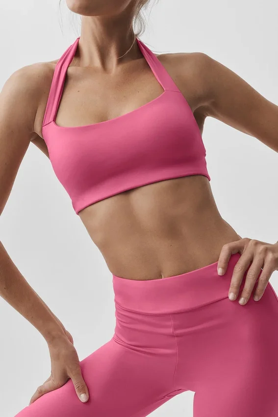 Sujetador halter «Feel the Heat» de Alo Softsculpt - Rosa paraíso