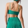 Sujetador Micro Plisse Game On - Verde abeto