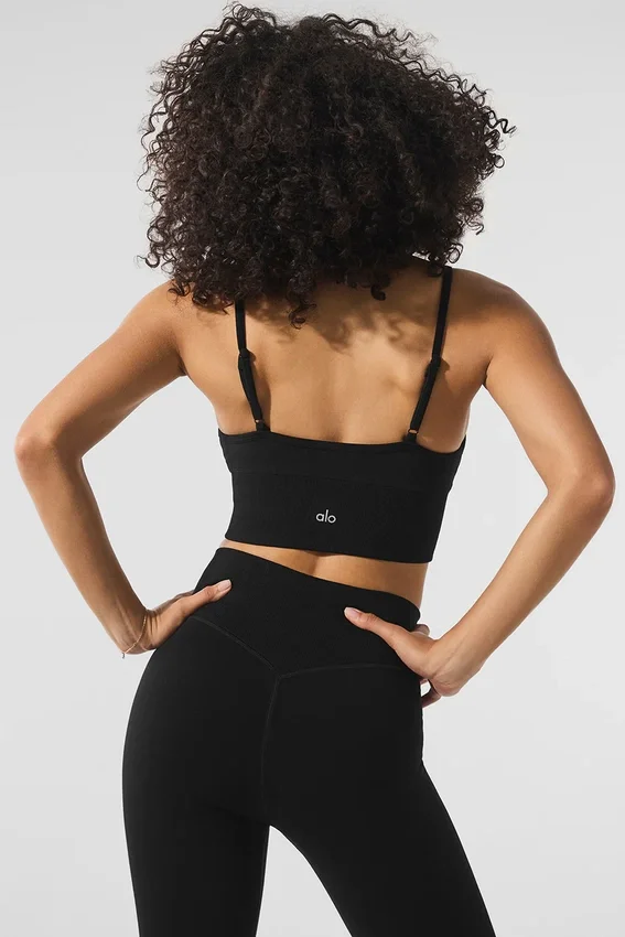 Sujetador «Plush Delight» de invierno, sin costuras y cálido - Negro
