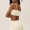 Sujetador Riviera Bloomer de mezcla de lino - Beige arena