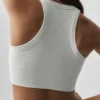 Sujetador sin costuras «Delight» de cuello alto - Gris jaspeado