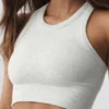 Sujetador sin costuras «Delight» de cuello alto - Gris jaspeado