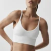 Sujetador sin costuras «Delight» de modal acanalado - Blanco
