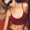 Sujetador sin costuras «Ribbed Delight» de modal — Rojo «Summer Romance»