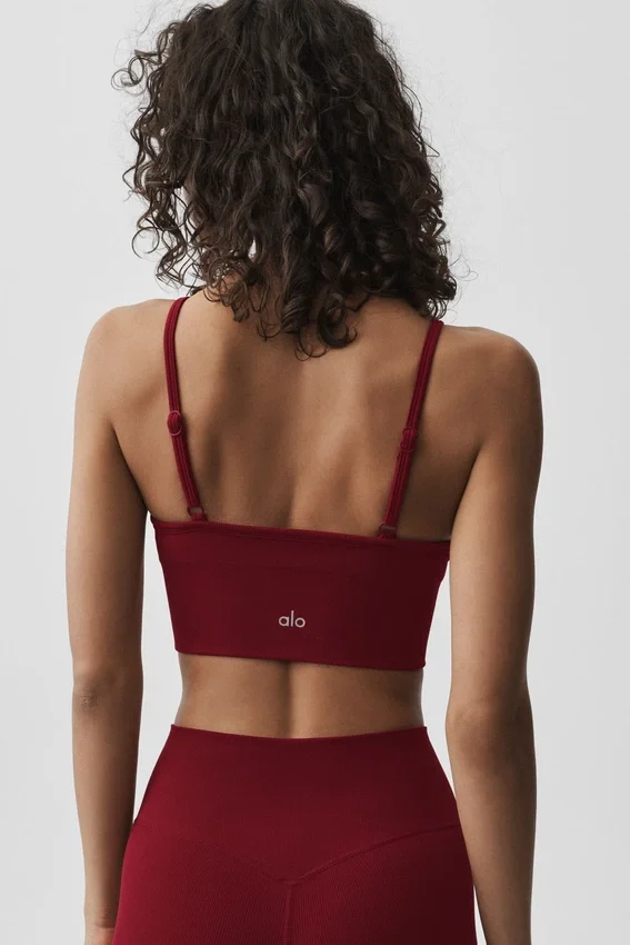 Sujetador sin costuras «Ribbed Delight» de modal — Rojo «Summer Romance»