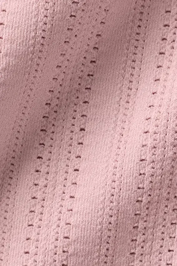 Camiseta de tirantes sin costuras de punto Pointelle - Rosa vintage