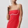 Vestido aerodinámico Airbrush - Rojo brillante/Blanco
