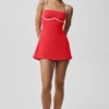 Vestido aerodinámico Airbrush - Rojo brillante/Blanco