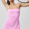 Vestido aerodinámico Airbrush - Rosa corazón de caramelo/Blanco