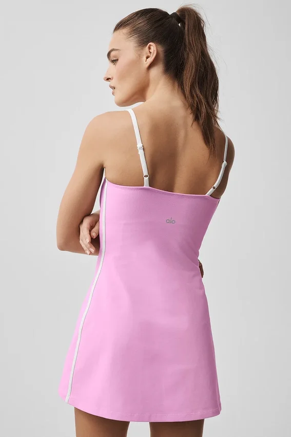 Vestido aerodinámico Airbrush - Rosa corazón de caramelo/Blanco