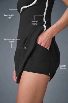 Vestido Airbrush de corte entallado – Negro/Blanco